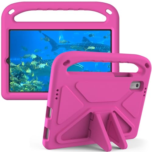 Tablet-Reise Kinderhülle kompatibel mit Lenovo Tab M9 Hülle (TB-310FU) 9,0 Zoll 2023 Release, leichte, stoßfeste Griff-Ständer, kinderfreundliche Schutzhülle Tablet-Schutz(Rose RED) von XNCVBD