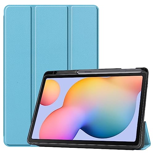 Tablet-Reise Kompatibel mit der Samsung Galaxy Tab S6 Lite Hülle 10,4 Zoll 2022 (SM-P613/P619), Tablet-Hülle, ultradünne Schutzhülle, automatische Wake-Sleep-Funktion, weiche TPU-Schutzhülle mit Stift von XNCVBD