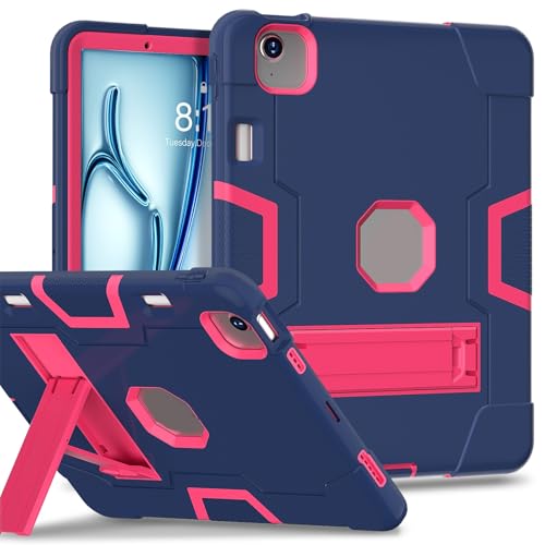 Tablet-Reise Kompatibel mit iPad Air 11 Zoll Hülle M3 2025 / M2 2024 Hülle mit integriertem Stifthalter Silikon+PC-Hybrid-Cover mit stoßfestem Design, faltbarem Ständer und 360°-Schutz Tablet-Schutz(N Tablet-Reise Kompatibel mit iPad Air 11 Zoll Hülle M3 2025 / M2 2024 Hülle mit integriertem Stifthalter Silikon+PC-Hybrid-Cover mit stoßfestem Design, faltbarem Ständer und 360°-Schutz Tablet-Schutz(N von XNCVBD