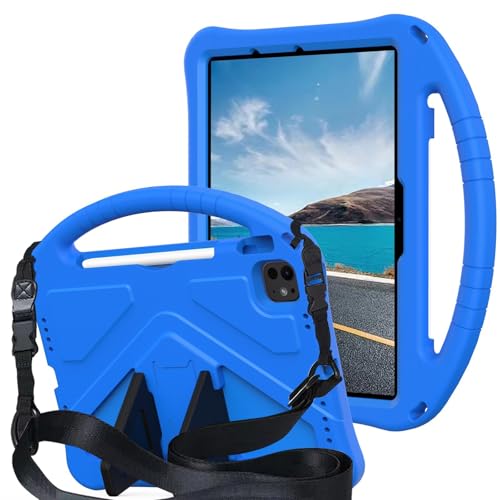Tablet-Reise Kompatibel mit iPad Air 11 Zoll M3 (2025) und Air 11 Zoll M2 (2024). Hülle for Kinder. Leichte Tablet-Hülle aus EVA mit verstellbarem Riemen, stoßfestem Griff und Ständer, tragbare Schutz von XNCVBD