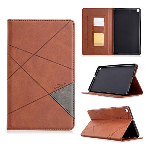 Tablet-Reise Premium-PU-Lederhülle kompatibel mit Samsung Galaxy Tab A 8.0 T290/T295 (2019), Smart Magnetic Flip Fold Stand Case mit Kartensteckplatz-Schutzhülle, kompatibel mit Mann/Frau Tablet-Schut von XNCVBD