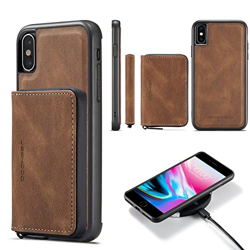 Telefonmode Brieftaschenhülle mit Kartenhalter Compatible with iPhone XS Max, magnetische abnehmbare 2-in-1-Hülle aus Leder, Brieftaschenhülle mit Reißverschluss, stoßfeste Abdeckung Compatible with i Telefonmode Brieftaschenhülle mit Kartenhalter Compatible with iPhone XS Max, magnetische abnehmbare 2-in-1-Hülle aus Leder, Brieftaschenhülle mit Reißverschluss, stoßfeste Abdeckung Compatible with i von XNCVBD