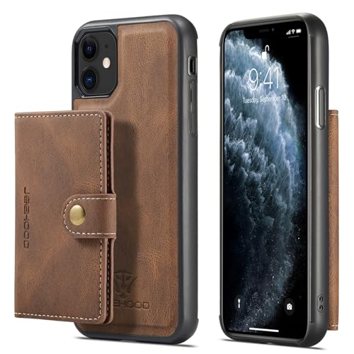 Telefonmode Kompatibel mit iPhone 11 Pro Max-Hülle, Brieftasche mit Kreditkartenhalter, abnehmbare magnetische Lederhülle, Brieftaschen-Hülle mit Ständer, stoßfeste Abdeckung Compatible with iPhone 11 Telefonmode Kompatibel mit iPhone 11 Pro Max-Hülle, Brieftasche mit Kreditkartenhalter, abnehmbare magnetische Lederhülle, Brieftaschen-Hülle mit Ständer, stoßfeste Abdeckung Compatible with iPhone 11 von XNCVBD