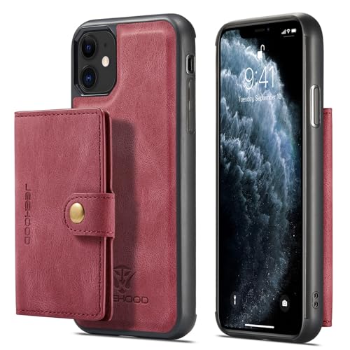 Telefonmode Kompatibel mit iPhone 11 Pro Max-Hülle, Brieftasche mit Kreditkartenhalter, abnehmbare magnetische Lederhülle, Brieftaschen-Hülle mit Ständer, stoßfeste Abdeckung Compatible with iPhone 11 Telefonmode Kompatibel mit iPhone 11 Pro Max-Hülle, Brieftasche mit Kreditkartenhalter, abnehmbare magnetische Lederhülle, Brieftaschen-Hülle mit Ständer, stoßfeste Abdeckung Compatible with iPhone 11 von XNCVBD