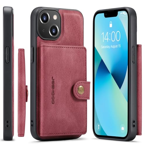 Telefonmode Kompatibel mit iPhone 14 Hülle Wallet mit Kreditkartenhalter, abnehmbare magnetische Lederhülle, Kickstand Wallet Case Stoßfeste Hülle Compatible with iPhone 14 mit kabellosem Laden Telefo Telefonmode Kompatibel mit iPhone 14 Hülle Wallet mit Kreditkartenhalter, abnehmbare magnetische Lederhülle, Kickstand Wallet Case Stoßfeste Hülle Compatible with iPhone 14 mit kabellosem Laden Telefo von XNCVBD