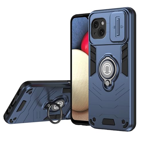 Telefonmode Kompatibel mit iPhone 15 Plus Hülle mit Ständer und Schiebekameraabdeckung, stoßfeste Hülle in Militärqualität, robuste Schutzhülle, kompatibel mit iPhone 15 Plus-Telefon Telefonschutz(Blu Telefonmode Kompatibel mit iPhone 15 Plus Hülle mit Ständer und Schiebekameraabdeckung, stoßfeste Hülle in Militärqualität, robuste Schutzhülle, kompatibel mit iPhone 15 Plus-Telefon Telefonschutz(Blu von XNCVBD