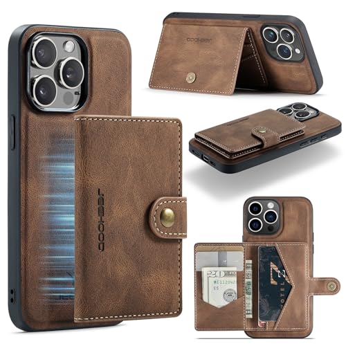 Telefonmode Kompatibel mit iPhone 15 Pro Max Hülle Brieftasche mit Kreditkartenhalter, Leder magnetische abnehmbare Hülle, Kickstand Brieftasche Hülle Stoßfeste Abdeckung Compatible with iPhone 15 Pro Telefonmode Kompatibel mit iPhone 15 Pro Max Hülle Brieftasche mit Kreditkartenhalter, Leder magnetische abnehmbare Hülle, Kickstand Brieftasche Hülle Stoßfeste Abdeckung Compatible with iPhone 15 Pro von XNCVBD