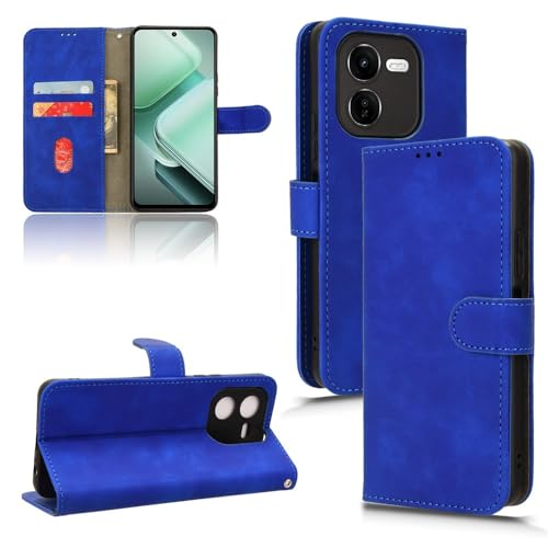Telefonstil Brieftaschen-Hülle kompatibel mit Vivo IQOO Z9X Hülle mit Kartenhalter, Klapphülle PU-Leder Handy-Brieftaschen-Hülle mit Handschlaufe Stoßfeste Schutzhülle Telefon-Bildschirmschutz(Blue) Telefonstil Brieftaschen-Hülle kompatibel mit Vivo IQOO Z9X Hülle mit Kartenhalter, Klapphülle PU-Leder Handy-Brieftaschen-Hülle mit Handschlaufe Stoßfeste Schutzhülle Telefon-Bildschirmschutz(Blue) von XNCVBD