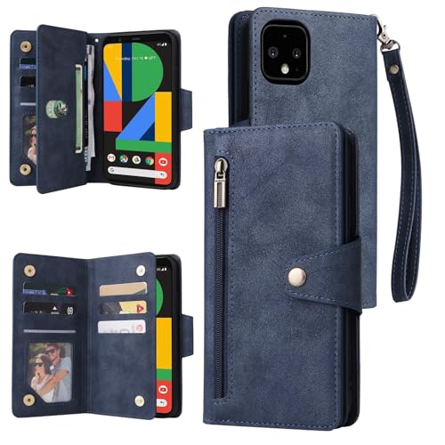 Kompatibel mit Google Pixel 4XL Hülle, Multi-Karten-Reißverschluss, Brieftasche, Handyhülle, Leder, Folio-Klapphülle, magnetische Brieftaschen-Schutzhülle, kompatibel mit Google Pixel 4XL ZY (Blau) Kompatibel mit Google Pixel 4XL Hülle, Multi-Karten-Reißverschluss, Brieftasche, Handyhülle, Leder, Folio-Klapphülle, magnetische Brieftaschen-Schutzhülle, kompatibel mit Google Pixel 4XL ZY (Blau) von XNYTYKDT
