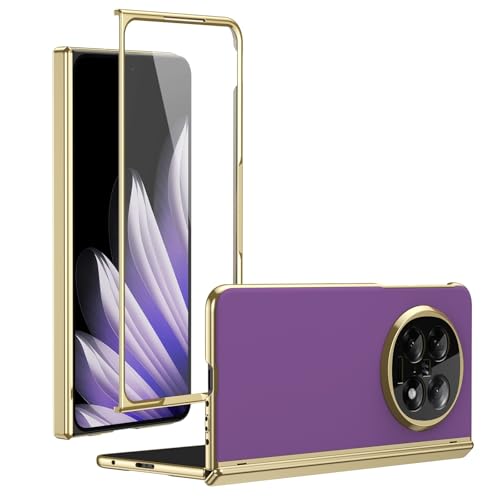 Kompatibel mit Oppo Find N5 2025 Schutzhülle mit Displayschutzfolie, Scharnier, Fallschutz, kratzfest und stoßdämpfend, schlankes Design, mattiert, Violett Kompatibel mit Oppo Find N5 2025 Schutzhülle mit Displayschutzfolie, Scharnier, Fallschutz, kratzfest und stoßdämpfend, schlankes Design, mattiert, Violett von XNYTYKDT