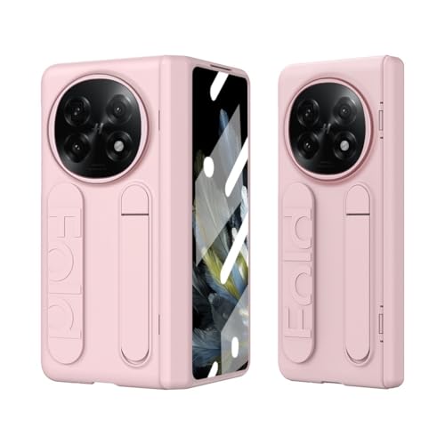 Kompatibel mit Oppo Find N5 Hülle mit Handschlaufe & Ständer, Ganzkörper-stoßfeste Schutzhülle mit integriertem Displayschutz und Scharnierschutz, kompatibel mit Oppo Find N5 (2025) ZY (Rosa) von XNYTYKDT
