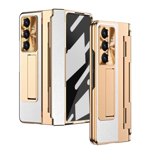 Kompatibel mit Samsung Galaxy Z Fold 7 Hülle, versteckter Ständer, kabelloses Laden, Displayschutzfolie, robuste, stoßfeste 360-Grad-Schutzhülle + Ständer, Weiß Kompatibel mit Samsung Galaxy Z Fold 7 Hülle, versteckter Ständer, kabelloses Laden, Displayschutzfolie, robuste, stoßfeste 360-Grad-Schutzhülle + Ständer, Weiß von XNYTYKDT