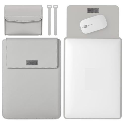 Laptop-Schutzhülle, kompatibel mit MacBook 12 Zoll, 11 Zoll, 12 Zoll, kompatibel mit MacBook Air 27,9 cm (11 Zoll), Modell A1370, A1465-Mac Air 29,5 cm (11 Zoll), Lederschutzhülle mit kleiner Tasche von XNYTYKDT