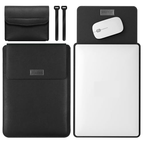 Laptop-Schutzhülle, kompatibel mit MacBook 12 Zoll, 11 Zoll, 12 Zoll, kompatibel mit MacBook Air 27,9 cm (11 Zoll), Modell A1370 A1465-Mac Air 29,5 cm (11 Zoll), Lederschutzhülle mit kleiner Tasche von XNYTYKDT