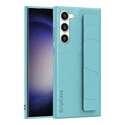Schlanke Schutzhülle für Samsung Galaxy S23, mit verstellbarer Handschlaufe und leichtem Design, luxuriöse, stoßfeste Schutzhülle, weiches Armband, ZY (Blau1) von XNYTYKDT