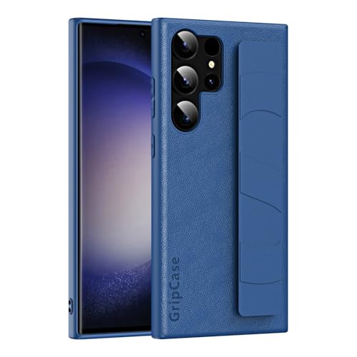 Schlanke Schutzhülle für Samsung Galaxy S24 Ultra, mit verstellbarer Handschlaufe und leichtem Design, luxuriöse, stoßfeste Schutzhülle, weiches Armband, ZY (Blau2) von XNYTYKDT
