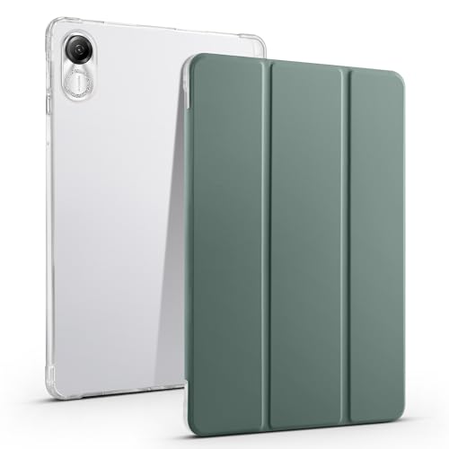 Schutzhülle für Honor Pad X9, 29,2 cm (11,5 Zoll), schlank, leicht, stoßfest, mit transparenter Rückseite mit Stifthalter, automatische Wake-/Sleep-Hülle (dunkelgrün) von XNYTYKDT