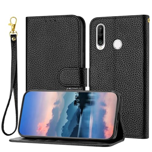 Schutzhülle für Huawei P30 Lite/Nova 4e/Honor 20S/Honor 20 Lite, kompatibel mit Damen und Herren, Klapp-Lederhülle mit Kartenhalter, stoßfestes TPU, Schwarz Schutzhülle für Huawei P30 Lite/Nova 4e/Honor 20S/Honor 20 Lite, kompatibel mit Damen und Herren, Klapp-Lederhülle mit Kartenhalter, stoßfestes TPU, Schwarz von XNYTYKDT