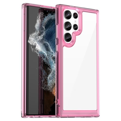 Transparente Schutzhülle, kompatibel mit Samsung Galaxy A04S, militärischer Schutz, schlank, vollständig, robust, stoßfest, Hybrid-TPU-Stoßfänger-Schutzhülle, transparent, Rosa Transparente Schutzhülle, kompatibel mit Samsung Galaxy A04S, militärischer Schutz, schlank, vollständig, robust, stoßfest, Hybrid-TPU-Stoßfänger-Schutzhülle, transparent, Rosa von XNYTYKDT