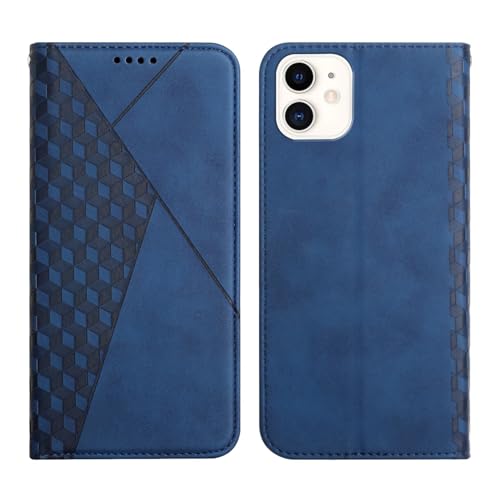 XNYTYKDT Kompatibel mit iPhone 12 Wallet Handyhülle Leder Hülle Magnet Saugnapf Handyhülle Kartenfach Halterung Flip Phone Case ZY (Blau) von XNYTYKDT