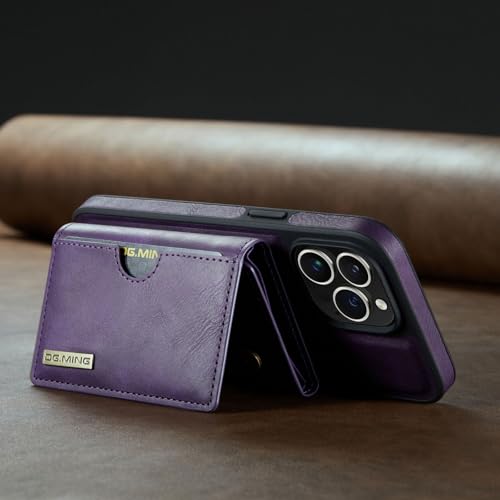 XNYTYKDT Magnetische Brieftaschen-Schutzhülle, Handy-Kartenhalter, kompatibel mit iPhone 12 Pro, magnetische, abnehmbare Brieftasche, RFID-blockierend, Lederhülle, dreifach faltbar, mit Ständer von XNYTYKDT