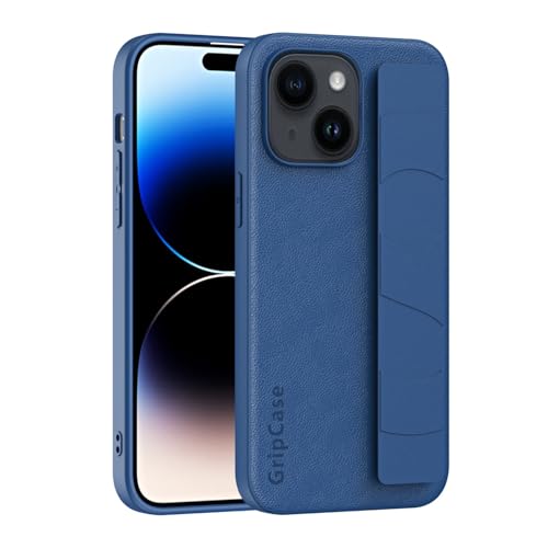 XNYTYKDT Schlanke Schutzhülle für iPhone 15, mit verstellbarer Handschlaufe und leichtem Design, luxuriöse, stoßfeste Schutzhülle, weiches Armband, Handheld-Handyhülle, ZY (Blau2) von XNYTYKDT