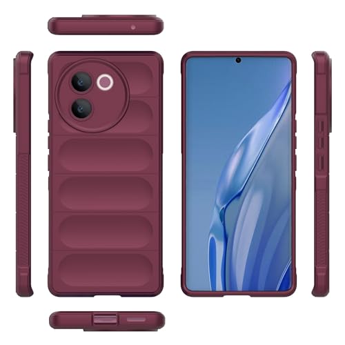 XNYTYKDT Silikon-Schutzhülle für Vivo V30e 5G (ausländische Version), schlank, Rundumschutz, stoßfest, kratzfest, weiche Innenfaserbeflockung, Lila von XNYTYKDT