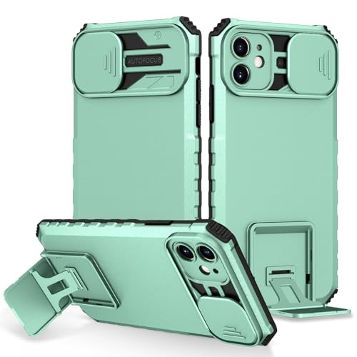 XNYTYKDT Silikon-Schutzhülle mit Ständer, kompatibel mit iPhone 11, [3 Standmöglichkeiten] vertikale und horizontale Standhülle, Ganzkörper-Hartschale, schlanke Schutzhülle, ZY (hellgrün) von XNYTYKDT