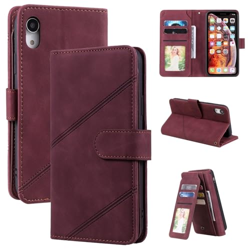 XNYTYKDT ZY Schutzhülle für iPhone XR, fortschrittliches PU-Leder, 9 Kartenfächer, Ausweis, Kreditkarten-Clip, magnetische Schutzhülle und Seil zum Aufhängen, Rot XNYTYKDT ZY Schutzhülle für iPhone XR, fortschrittliches PU-Leder, 9 Kartenfächer, Ausweis, Kreditkarten-Clip, magnetische Schutzhülle und Seil zum Aufhängen, Rot von XNYTYKDT