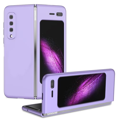 ZY Schlanke Schutzhülle, kompatibel mit Samsung Galaxy Z Fold 1, robuste, stoßfeste Handy-Schutzhülle, Violett von XNYTYKDT