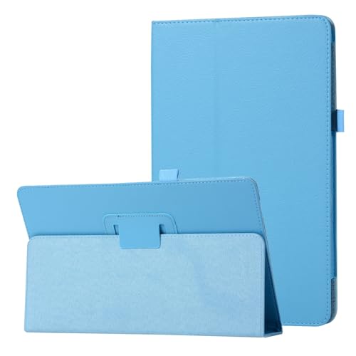 ZY Tablet-Schutzhülle aus strukturiertem Leder, kompatibel mit Huawei Mediapad M2 8.0, schlank, klappbar, Ständer, Folio-Schutz, stoßfest, mit Halterung, Hellblau von XNYTYKDT