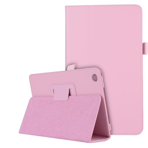 ZY Tablet-Schutzhülle aus strukturiertem Leder, kompatibel mit Huawei Mediapad T3 8 Zoll (20,3 cm), schmal, klappbar, Standfunktion, stoßfest, mit Halterung, Rosa von XNYTYKDT
