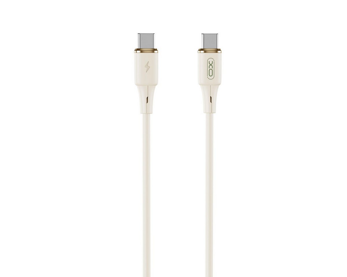 XO Ladekabel / Datenkabel NB-Q261 PD USB-C - USB-C 1m beige 60W Smartphone-Kabel, (100 cm) von XO