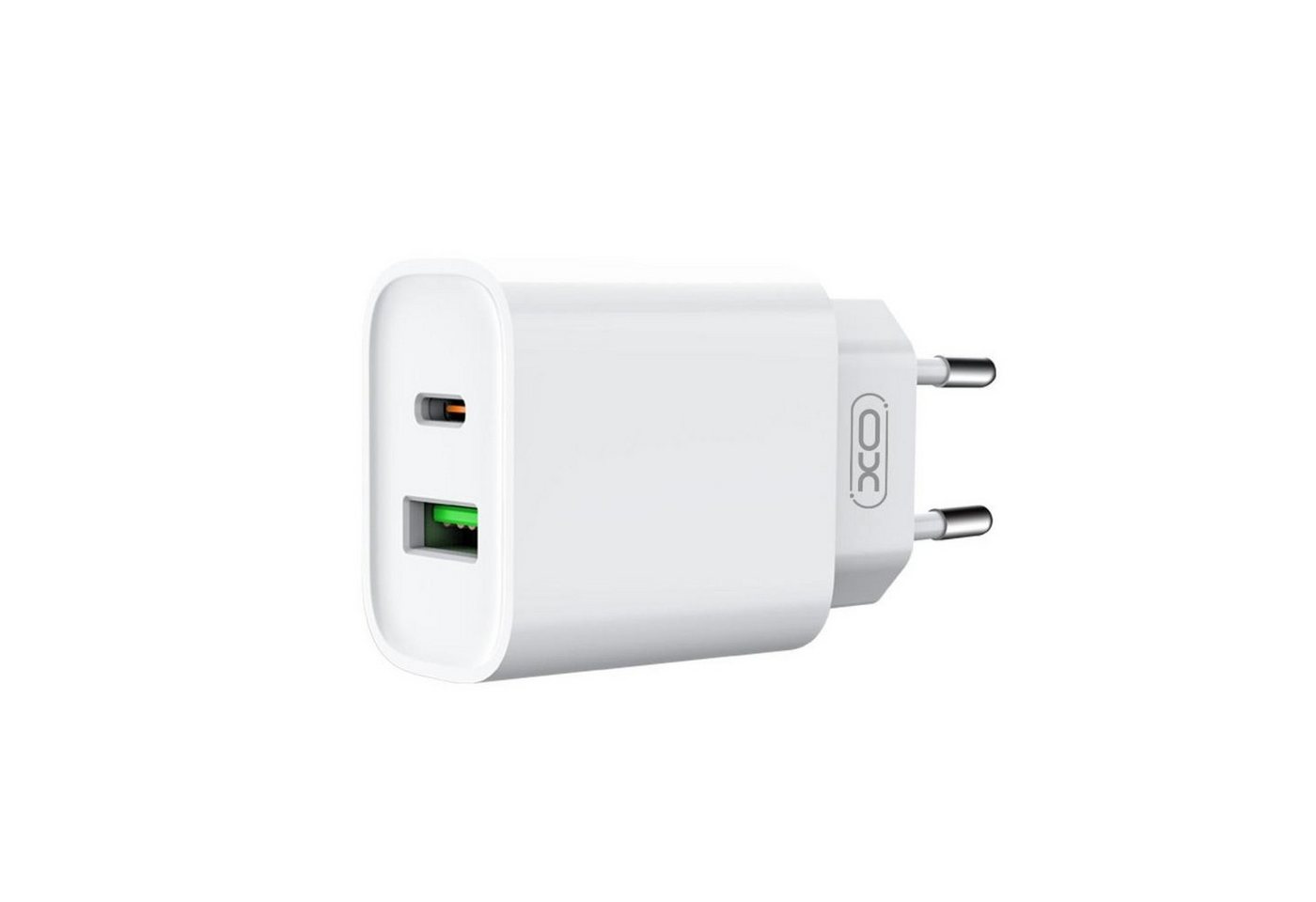 XO PD 20W QC 3.0 18W 1x USB 1x USB-C weiß + USB-C - USB-C Kabel Smartphone-Ladegerät von XO