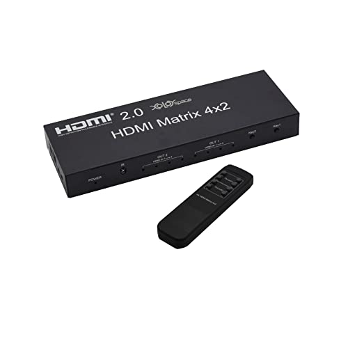 XOLORspace 41421C HDMI 2.0b 4x2 Matrix Switcher 4 in 2 Out unterstützt 4k 60hz HDR und 18Gbps XOLORspace 41421C HDMI 2.0b 4x2 Matrix Switcher 4 in 2 Out unterstützt 4k 60hz HDR und 18Gbps von XOLORspace