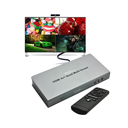 XOLORspace TW02 1080p HDMI 4x1 Quad Multi-Viewer Splitscreen mit 5 Anzeigemodi und Nahtloser Umschaltung von XOLORspace