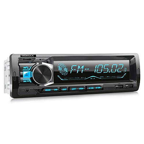 XOMAX XM-R279 Autoradio mit FM RDS, Bluetooth Freisprecheinrichtung, USB, SD, MP3, AUX-IN, 1 DIN von XOMAX