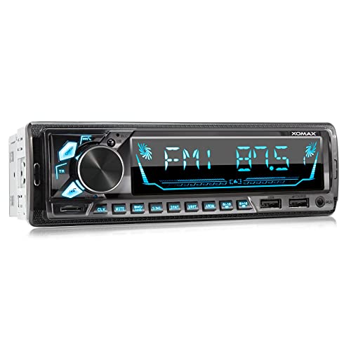 XOMAX XM-R282 Autoradio mit FM RDS, Bluetooth Freisprecheinrichtung, USB, SD, MP3, ID3, 2. USB-Anschluss mit Ladefunktion, AUX-IN, 1 DIN von XOMAX