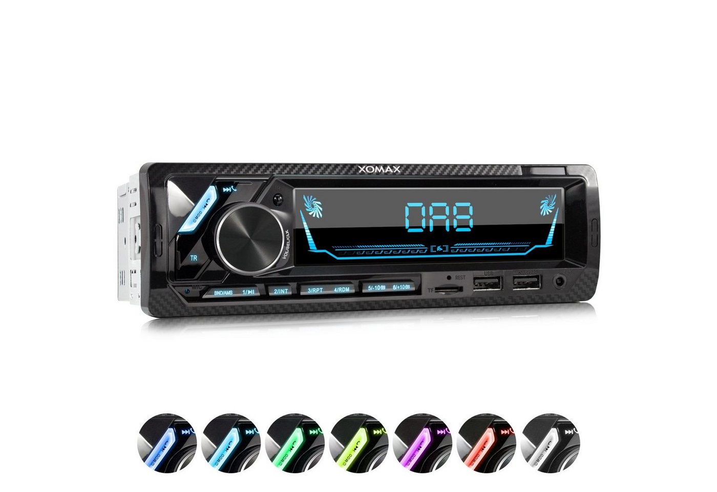 XOMAX XM-RD283 Autoradio mit DAB+ plus, Bluetooth, 2x USB, SD, AUX, 1 DIN Autoradio von XOMAX