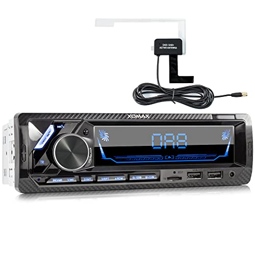 XOMAX XM-RD283 Autoradio mit integriertem DAB+ Tuner, FM RDS, Bluetooth Freisprecheinrichtung, USB, SD, MP3, 2. USB-Anschluss mit Ladefunktion, AUX-IN, 1 DIN von XOMAX