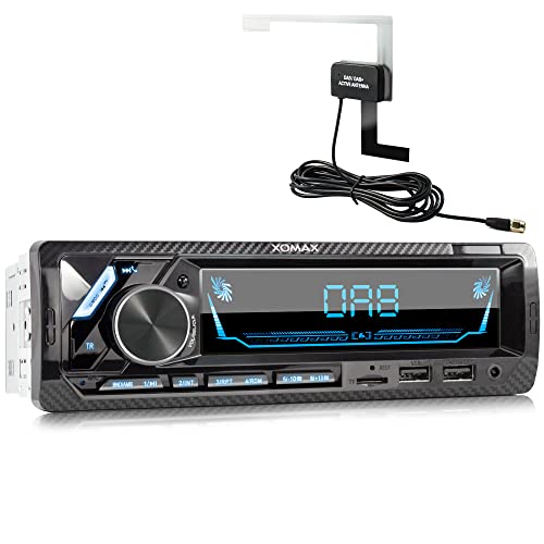 XOMAX XM-RD285 Autoradio mit integriertem DAB+ Tuner, FM RDS, Bluetooth Freisprecheinrichtung, USB, SD, MP3, 2. USB-Anschluss mit Ladefunktion, AUX-IN, 1 DIN von XOMAX