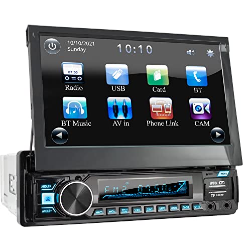 XOMAX XM-V779 Autoradio mit Mirrorlink I 7 Zoll / 18 cm Touchscreen I Bluetooth Freisprecheinrichtung I RDS I SD, USB, AUX, MIC-IN I Anschlüsse für Rückfahrkamera und Lenkradfernbedienung I 1 DIN von XOMAX