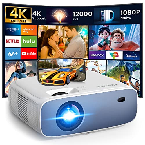 Outdoor Projector 1080P Native, XOPPOX Video Projector Full HD, Home Movie Projector 9500L & 8000:1 for Smartphone/PC/Laptop/PS4 von XOPPOX