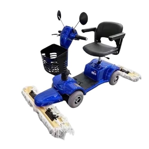 Gartenkehrmaschine Fahrender elektrischer Staubwagen, Gewerbeboden, Fabrikwerkstatt, Reinigungsfahrzeug, Bodenschrubber Abfall- und Laubkehrmaschine(Blue) von XOVP-023