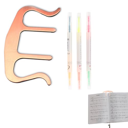4 Musikbuchclips Musikpapierhalter Clips Metall Musik Seite Clip für Klavier Blatt Tastatur Notenständer Sortiert Farbe von XOXVURI