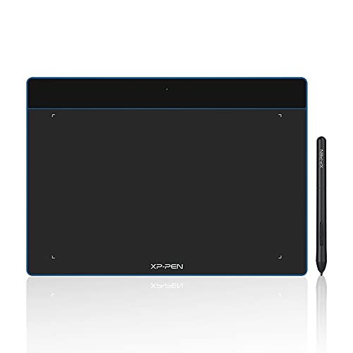 XP-PEN Deco Fun L 10x6,27 Zoll Grafiktablett, Stift Tablet mit 60° Neigung,Zeichentablett zum Zeichnen & zur Fotobearbeitung, kompatibel mit Windows/mac/Anrdoid/Linux/Chromebook (Blau) von XP-PEN