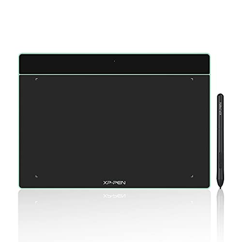 XP-PEN Deco Fun L 10x6,27 Zoll Grafiktablett, Stift Tablet mit 60° Neigung,Zeichentablett zum Zeichnen & zur Fotobearbeitung, kompatibel mit Windows/mac/Anrdoid/Linux/Chromebook (Grün) von XP-PEN