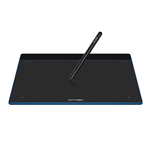 XP-PEN Deco Fun L Grafiktablett, 10 x 6 Zoll Zeichentablett, Stift mit 8192 Druckstufen& 60 Grad Tilt, Drawing Tablet für Home Office und E-Learning mit Gratissoftware (Blau) von XP-PEN