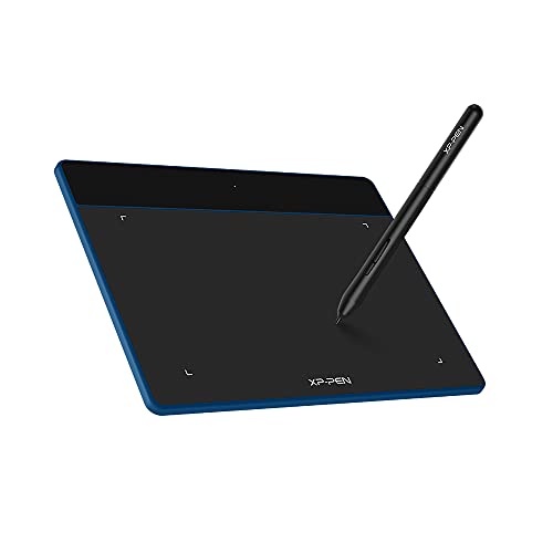 XP-PEN Deco Fun S Zeichentablett, 6 x 4 Zoll, mit passivem Eingabestift, 8192 Stufen und Neigung 60 Grad, kompatibel mit Mac Windows Chrome OS und Android, Blau Ozean von XP-PEN