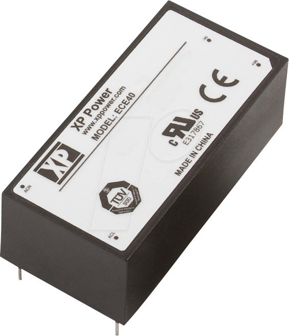 ECE40US24 - AC/DC Wandler, 40 W, 24 V, 2,17 A von XP-POWER